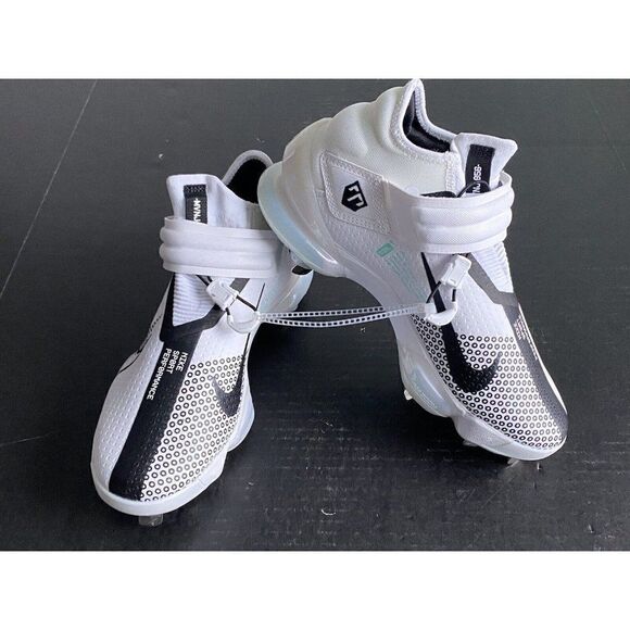 Nike Force Zoom Trout 7 White Black Turquoise Baseball Cleat CI3134-102 Mens 7.5 - Picture 1 of 8